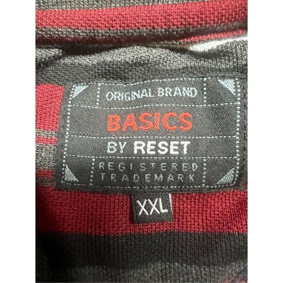 Basics  By Reset Striped Polo Tee Sz XXL NWT - Picture 3 of 7